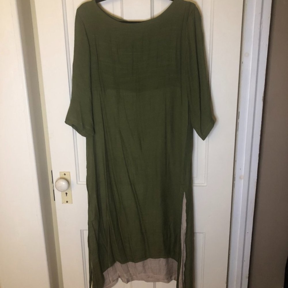 Green Peasant Dress